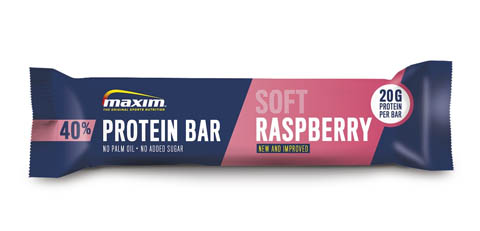 Maxim protein 40% bar soft rasberry 50g